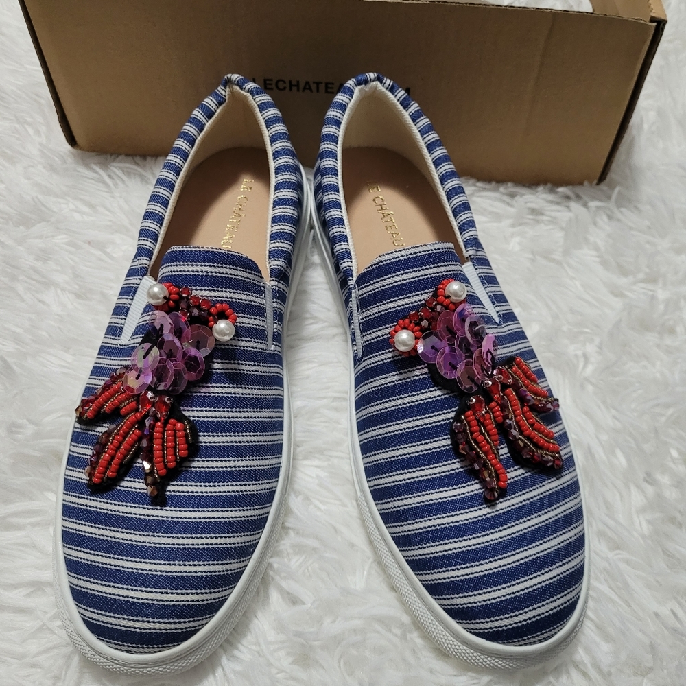 NWT Le Chateau Slip on Sneakers size 38